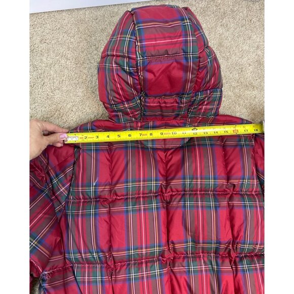 Abercrombie & Fitch Men's Ultra Down Red Plaid Hooded Puffer Jacket Size XL - Picture 13 of 16